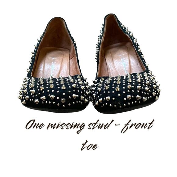 Jeffrey Campbell Spiked + Studded Black Suede Heels Women’s US Size 8 - Picture 7 of 9